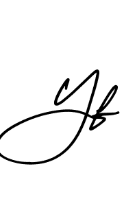 How to make Yf signature? AmerikaSignatureDemo-Regular is a professional autograph style. Create handwritten signature for Yf name. Yf signature style 3 images and pictures png