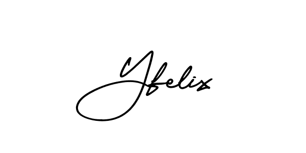 This is the best signature style for the Yfelix name. Also you like these signature font (AmerikaSignatureDemo-Regular). Mix name signature. Yfelix signature style 3 images and pictures png