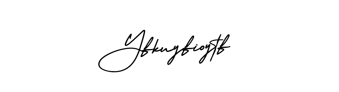 How to make Yfkuyfioytf name signature. Use AmerikaSignatureDemo-Regular style for creating short signs online. This is the latest handwritten sign. Yfkuyfioytf signature style 3 images and pictures png