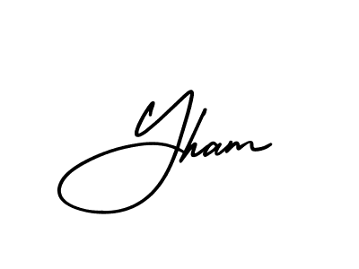 Also we have Yham name is the best signature style. Create professional handwritten signature collection using AmerikaSignatureDemo-Regular autograph style. Yham signature style 3 images and pictures png