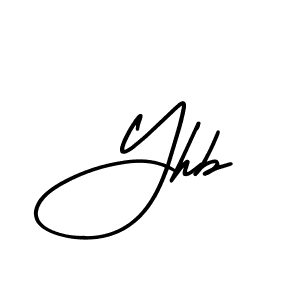 Create a beautiful signature design for name Yhb. With this signature (AmerikaSignatureDemo-Regular) fonts, you can make a handwritten signature for free. Yhb signature style 3 images and pictures png