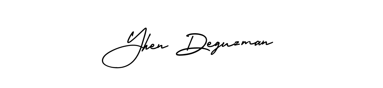 Create a beautiful signature design for name Yhen Deguzman. With this signature (AmerikaSignatureDemo-Regular) fonts, you can make a handwritten signature for free. Yhen Deguzman signature style 3 images and pictures png