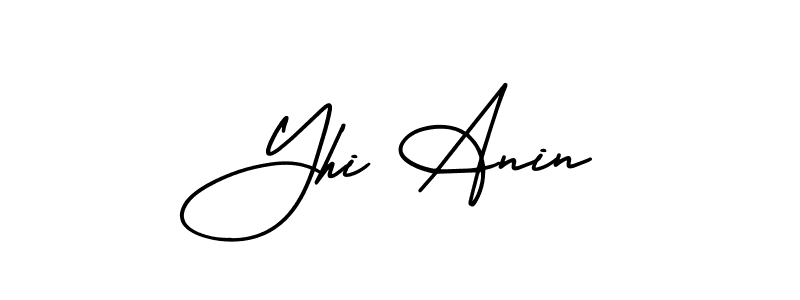 Use a signature maker to create a handwritten signature online. With this signature software, you can design (AmerikaSignatureDemo-Regular) your own signature for name Yhi Anin. Yhi Anin signature style 3 images and pictures png
