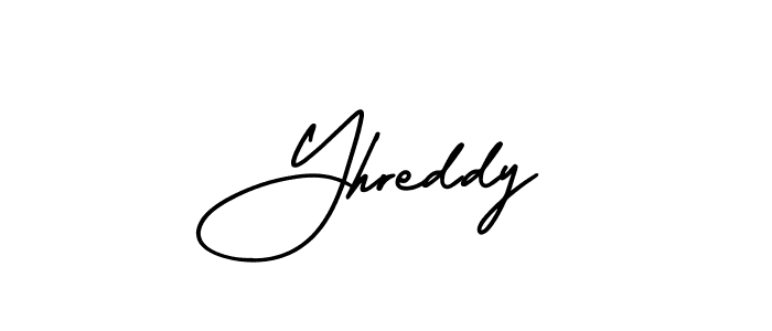 How to Draw Yhreddy signature style? AmerikaSignatureDemo-Regular is a latest design signature styles for name Yhreddy. Yhreddy signature style 3 images and pictures png