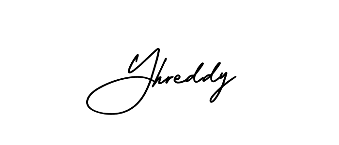 How to make Yhreddy signature? AmerikaSignatureDemo-Regular is a professional autograph style. Create handwritten signature for Yhreddy name. Yhreddy signature style 3 images and pictures png