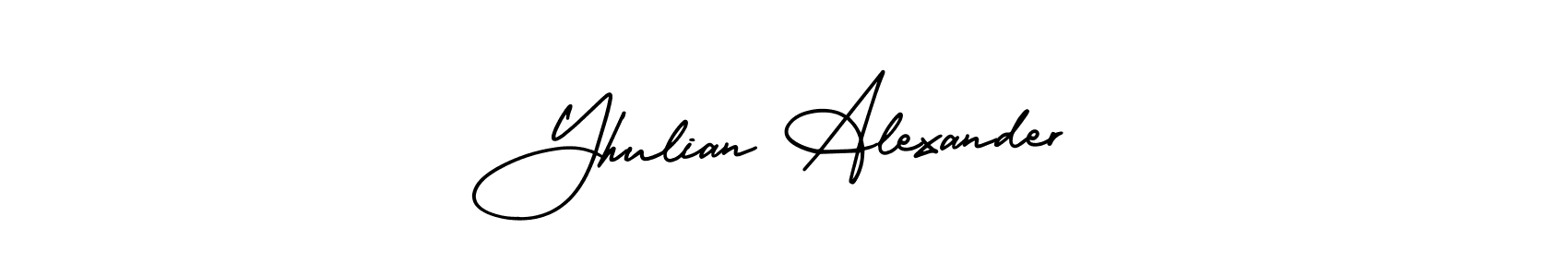 See photos of Yhulian Alexander official signature by Spectra . Check more albums & portfolios. Read reviews & check more about AmerikaSignatureDemo-Regular font. Yhulian Alexander signature style 3 images and pictures png