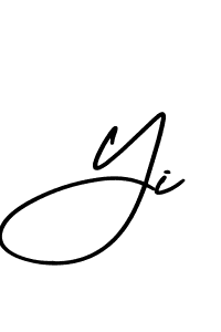 Also You can easily find your signature by using the search form. We will create Yi name handwritten signature images for you free of cost using AmerikaSignatureDemo-Regular sign style. Yi signature style 3 images and pictures png