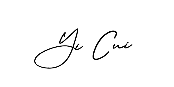 How to Draw Yi Cui signature style? AmerikaSignatureDemo-Regular is a latest design signature styles for name Yi Cui. Yi Cui signature style 3 images and pictures png