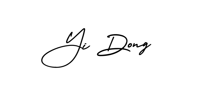 Yi Dong stylish signature style. Best Handwritten Sign (AmerikaSignatureDemo-Regular) for my name. Handwritten Signature Collection Ideas for my name Yi Dong. Yi Dong signature style 3 images and pictures png