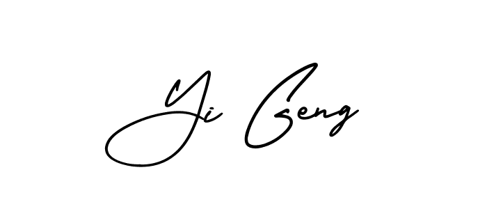 Use a signature maker to create a handwritten signature online. With this signature software, you can design (AmerikaSignatureDemo-Regular) your own signature for name Yi Geng. Yi Geng signature style 3 images and pictures png