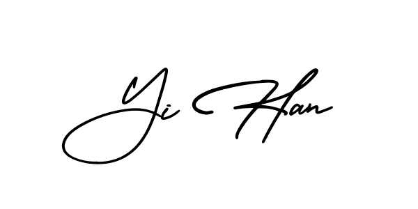 Yi Han stylish signature style. Best Handwritten Sign (AmerikaSignatureDemo-Regular) for my name. Handwritten Signature Collection Ideas for my name Yi Han. Yi Han signature style 3 images and pictures png