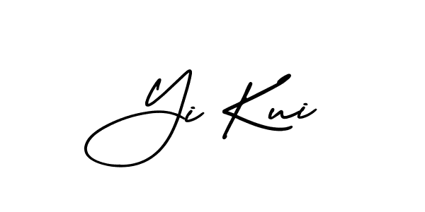 Design your own signature with our free online signature maker. With this signature software, you can create a handwritten (AmerikaSignatureDemo-Regular) signature for name Yi Kui. Yi Kui signature style 3 images and pictures png