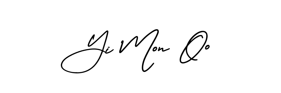 How to make Yi Mon Oo signature? AmerikaSignatureDemo-Regular is a professional autograph style. Create handwritten signature for Yi Mon Oo name. Yi Mon Oo signature style 3 images and pictures png