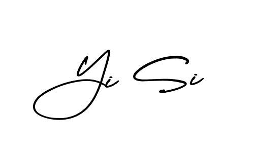 This is the best signature style for the Yi Si name. Also you like these signature font (AmerikaSignatureDemo-Regular). Mix name signature. Yi Si signature style 3 images and pictures png