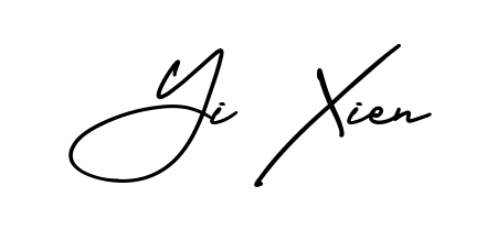 A classic penmanship look for Yi Xien. The AmerikaSignatureDemo-Regular font brings timeless elegance and confidence to every signed document. Yi Xien signature style 3 images and pictures png