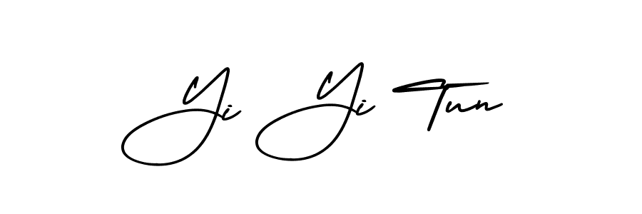 It looks lik you need a new signature style for name Yi Yi Tun. Design unique handwritten (AmerikaSignatureDemo-Regular) signature with our free signature maker in just a few clicks. Yi Yi Tun signature style 3 images and pictures png