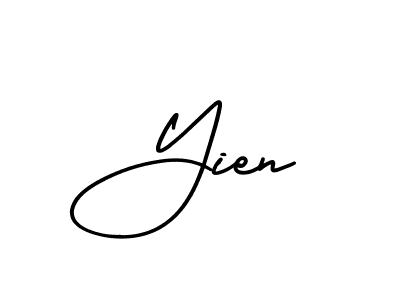 Make a beautiful signature design for name Yien. With this signature (AmerikaSignatureDemo-Regular) style, you can create a handwritten signature for free. Yien signature style 3 images and pictures png