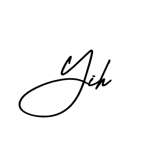 How to make Yih name signature. Use AmerikaSignatureDemo-Regular style for creating short signs online. This is the latest handwritten sign. Yih signature style 3 images and pictures png