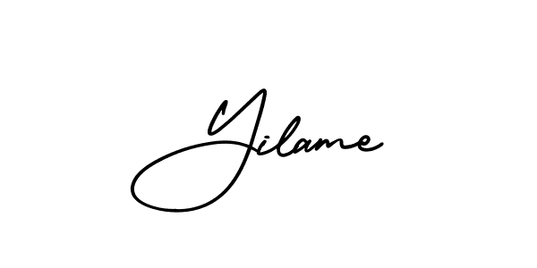 This is the best signature style for the Yilame name. Also you like these signature font (AmerikaSignatureDemo-Regular). Mix name signature. Yilame signature style 3 images and pictures png