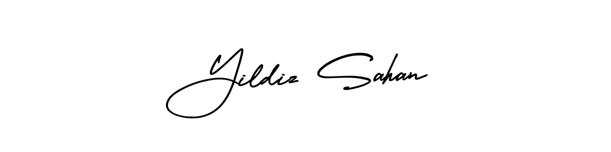 This is the best signature style for the Yildiz Sahan name. Also you like these signature font (AmerikaSignatureDemo-Regular). Mix name signature. Yildiz Sahan signature style 3 images and pictures png