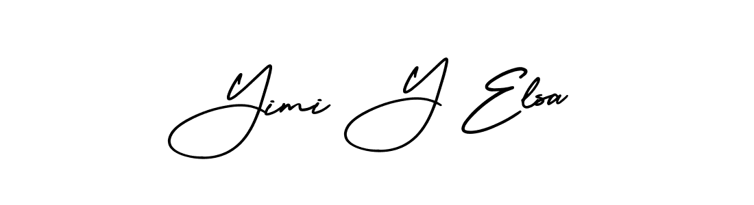 Use a signature maker to create a handwritten signature online. With this signature software, you can design (AmerikaSignatureDemo-Regular) your own signature for name Yimi Y Elsa. Yimi Y Elsa signature style 3 images and pictures png
