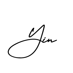 Use a signature maker to create a handwritten signature online. With this signature software, you can design (AmerikaSignatureDemo-Regular) your own signature for name Yin. Yin signature style 3 images and pictures png