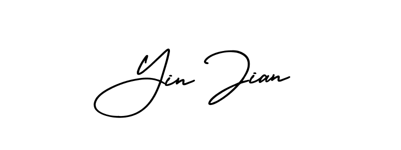 Make a beautiful signature design for name Yin Jian. With this signature (AmerikaSignatureDemo-Regular) style, you can create a handwritten signature for free. Yin Jian signature style 3 images and pictures png