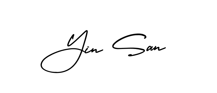 Create a beautiful signature design for name Yin San. With this signature (AmerikaSignatureDemo-Regular) fonts, you can make a handwritten signature for free. Yin San signature style 3 images and pictures png