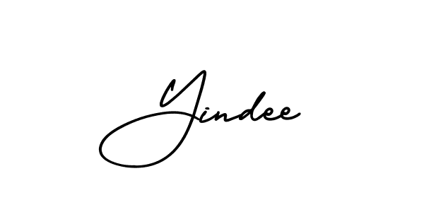 Yindee stylish signature style. Best Handwritten Sign (AmerikaSignatureDemo-Regular) for my name. Handwritten Signature Collection Ideas for my name Yindee. Yindee signature style 3 images and pictures png