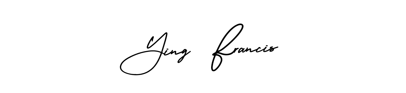 Use a signature maker to create a handwritten signature online. With this signature software, you can design (AmerikaSignatureDemo-Regular) your own signature for name Ying  Francis. Ying  Francis signature style 3 images and pictures png
