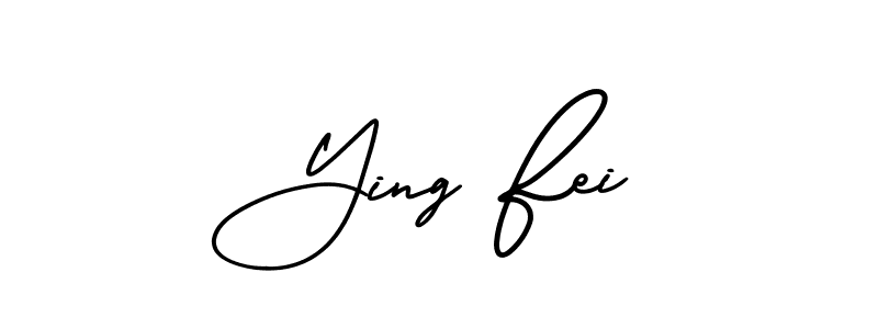 This is the best signature style for the Ying Fei name. Also you like these signature font (AmerikaSignatureDemo-Regular). Mix name signature. Ying Fei signature style 3 images and pictures png