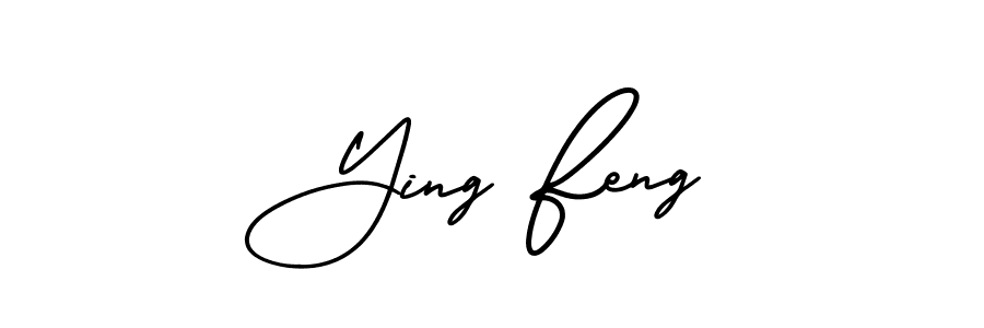 You should practise on your own different ways (AmerikaSignatureDemo-Regular) to write your name (Ying Feng) in signature. don't let someone else do it for you. Ying Feng signature style 3 images and pictures png