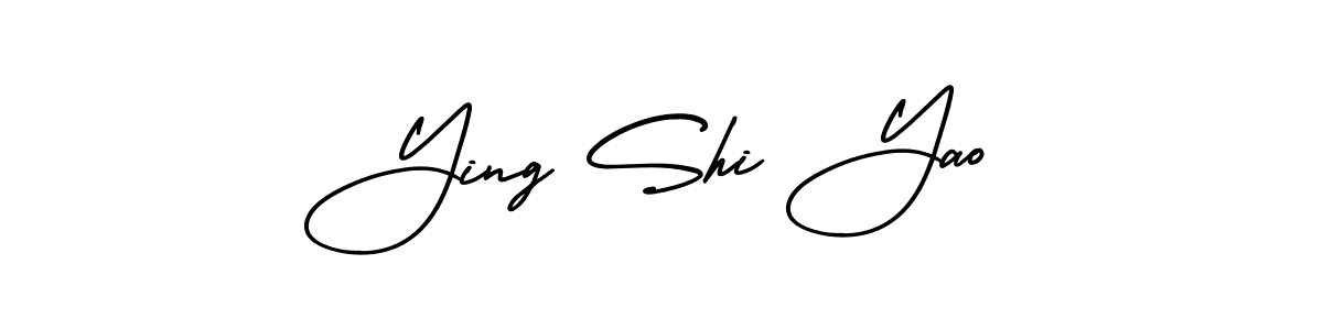 This is the best signature style for the Ying Shi Yao name. Also you like these signature font (AmerikaSignatureDemo-Regular). Mix name signature. Ying Shi Yao signature style 3 images and pictures png