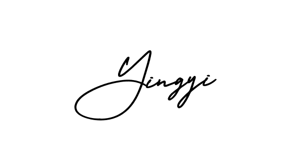 How to make Yingyi name signature. Use AmerikaSignatureDemo-Regular style for creating short signs online. This is the latest handwritten sign. Yingyi signature style 3 images and pictures png