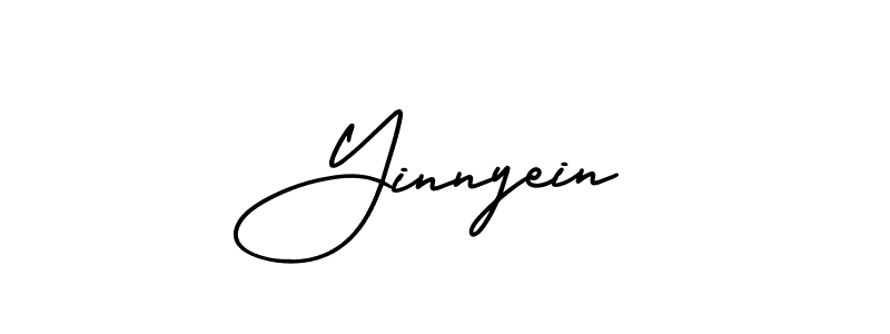 Make a beautiful signature design for name Yinnyein. With this signature (AmerikaSignatureDemo-Regular) style, you can create a handwritten signature for free. Yinnyein signature style 3 images and pictures png