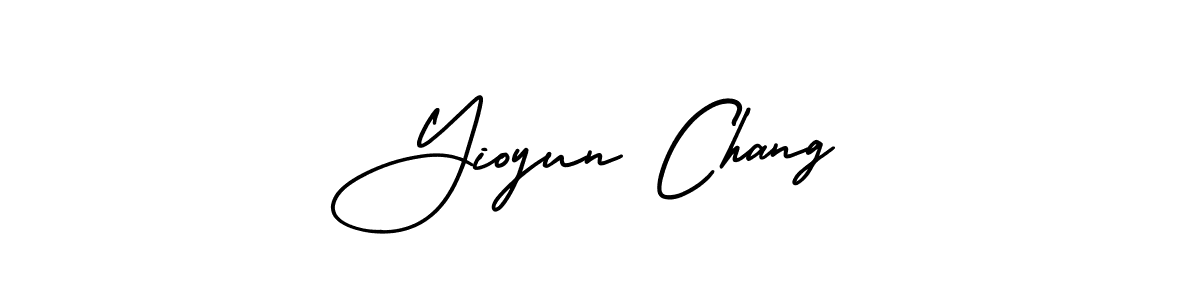 It looks lik you need a new signature style for name Yioyun Chang. Design unique handwritten (AmerikaSignatureDemo-Regular) signature with our free signature maker in just a few clicks. Yioyun Chang signature style 3 images and pictures png