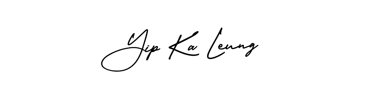 Yip Ka Leung stylish signature style. Best Handwritten Sign (AmerikaSignatureDemo-Regular) for my name. Handwritten Signature Collection Ideas for my name Yip Ka Leung. Yip Ka Leung signature style 3 images and pictures png