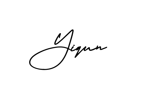 AmerikaSignatureDemo-Regular is a professional signature style that is perfect for those who want to add a touch of class to their signature. It is also a great choice for those who want to make their signature more unique. Get Yiqun name to fancy signature for free. Yiqun signature style 3 images and pictures png