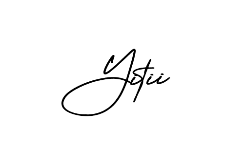 Yitii stylish signature style. Best Handwritten Sign (AmerikaSignatureDemo-Regular) for my name. Handwritten Signature Collection Ideas for my name Yitii. Yitii signature style 3 images and pictures png