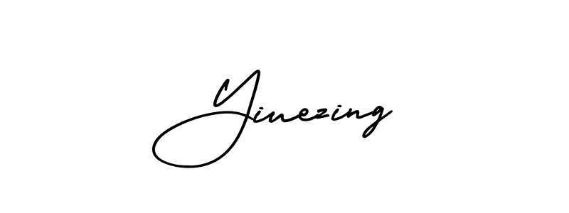 How to Draw Yiuezing signature style? AmerikaSignatureDemo-Regular is a latest design signature styles for name Yiuezing. Yiuezing signature style 3 images and pictures png