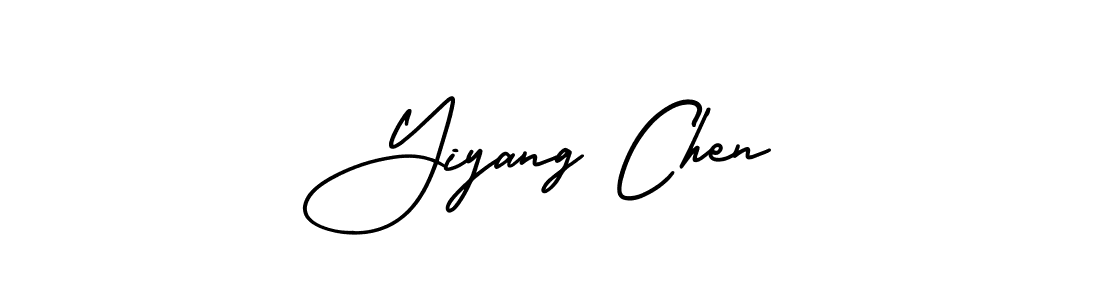 Yiyang Chen stylish signature style. Best Handwritten Sign (AmerikaSignatureDemo-Regular) for my name. Handwritten Signature Collection Ideas for my name Yiyang Chen. Yiyang Chen signature style 3 images and pictures png