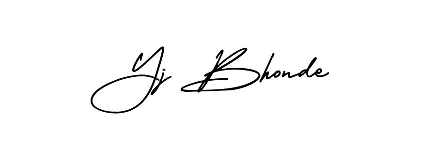 Design your own signature with our free online signature maker. With this signature software, you can create a handwritten (AmerikaSignatureDemo-Regular) signature for name Yj Bhonde. Yj Bhonde signature style 3 images and pictures png