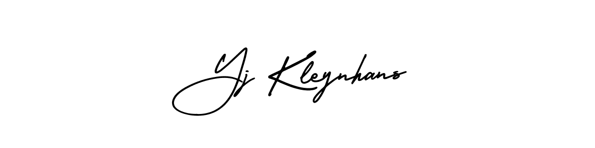 How to make Yj Kleynhans name signature. Use AmerikaSignatureDemo-Regular style for creating short signs online. This is the latest handwritten sign. Yj Kleynhans signature style 3 images and pictures png