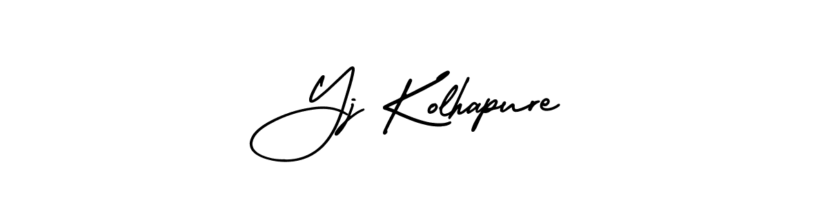 How to make Yj Kolhapure signature? AmerikaSignatureDemo-Regular is a professional autograph style. Create handwritten signature for Yj Kolhapure name. Yj Kolhapure signature style 3 images and pictures png