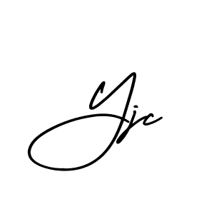 Use a signature maker to create a handwritten signature online. With this signature software, you can design (AmerikaSignatureDemo-Regular) your own signature for name Yjc. Yjc signature style 3 images and pictures png