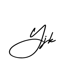 Design your own signature with our free online signature maker. With this signature software, you can create a handwritten (AmerikaSignatureDemo-Regular) signature for name Yjk. Yjk signature style 3 images and pictures png