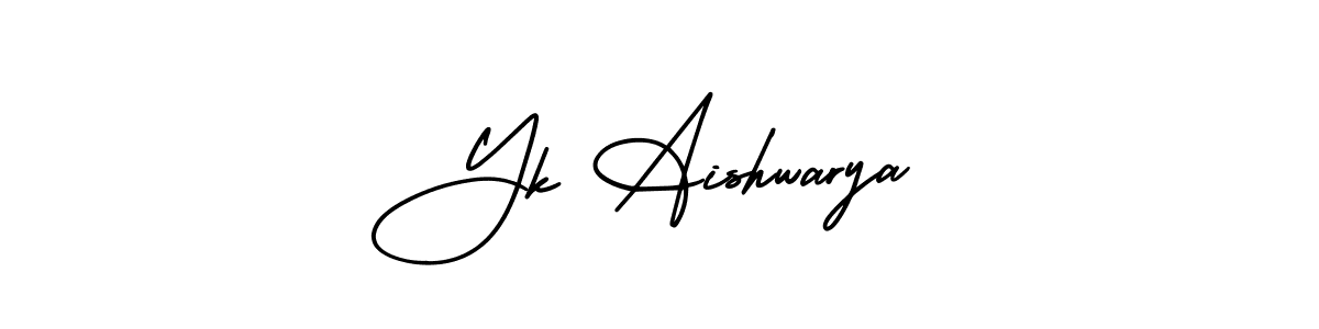 How to make Yk Aishwarya signature? AmerikaSignatureDemo-Regular is a professional autograph style. Create handwritten signature for Yk Aishwarya name. Yk Aishwarya signature style 3 images and pictures png