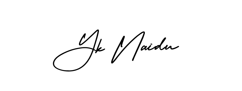 Design your own signature with our free online signature maker. With this signature software, you can create a handwritten (AmerikaSignatureDemo-Regular) signature for name Yk Naidu. Yk Naidu signature style 3 images and pictures png