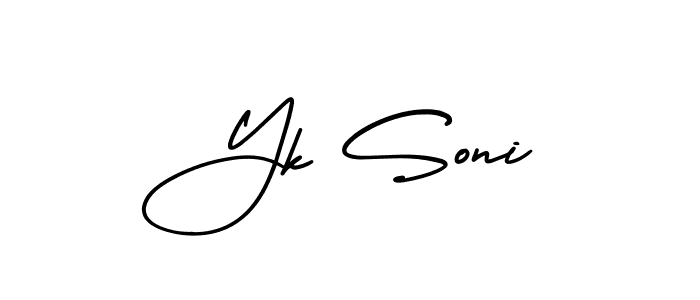 Create a beautiful signature design for name Yk Soni. With this signature (AmerikaSignatureDemo-Regular) fonts, you can make a handwritten signature for free. Yk Soni signature style 3 images and pictures png