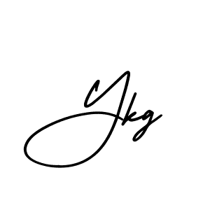 You should practise on your own different ways (AmerikaSignatureDemo-Regular) to write your name (Ykg) in signature. don't let someone else do it for you. Ykg signature style 3 images and pictures png